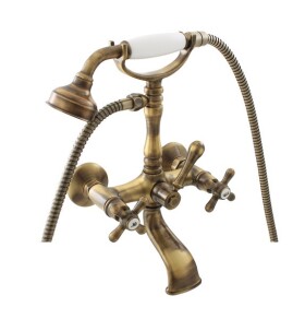 RAV Slezák - MORAVA RETRO - Vanový set s baterií, Stará mosaz (Bronz) MK160.5/2SM MK160.5/2SM