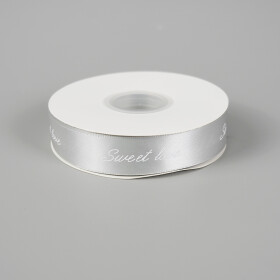 Cake star stuha SWEET LOVE stříbrná 25mm x 45m