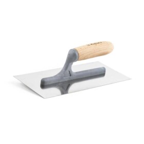 Hladítko nerez hladké, 270 x 130 mm, dřevěná rukojeť