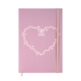 Blok s gumičkou - Srdce s třešní - Albi