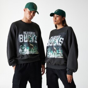 New Era Pánská mikina Milwaukee Bucks NBA Washed Oversized Crew Neck Sweater Velikost: S