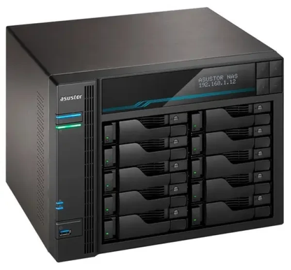 Asustor Lockerstor 10 Pro-AS7110T / 10x HDD / Xeon E-2224 3.4GHz / 8GB RAM / 3x USB 3.2 / 1x 10GLAN 3x 2.5GLAN (UAS7110T)
