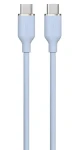 Devia Jelly Series silikonový kabel modrá / Kabel USB-C - USB-C / 1,2 m (6938595386671)
