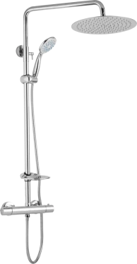 JB Sanitary Sprchový set s termostatickou baterií s dvěma vývody, průměr 20cm, s příslušenstvím ST 62 001 12 3