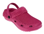 Rulyt LAGO FUR vel. 40 růžová / Obuv s kožíškem / unisex / pantofle i sandály / odepínací kožíšek