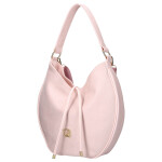Stylová dámská semišová kabelka na rameno LB Articia, růžová