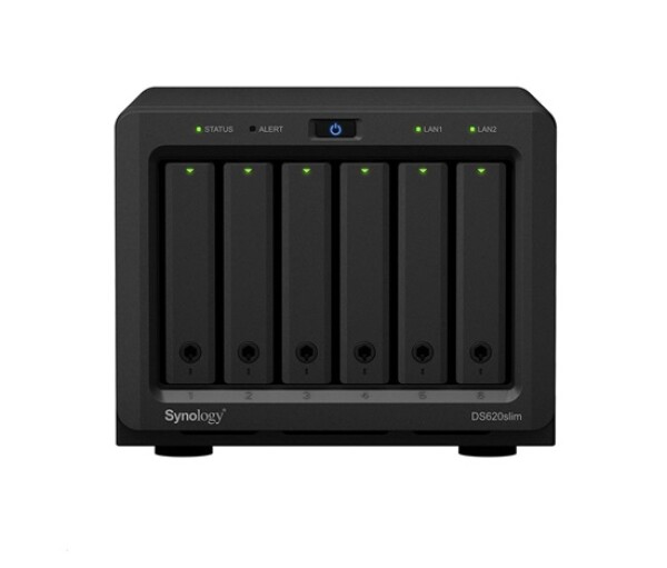 Synology DS620slim DiskStation (2C/CeleronJ3355/2-2,5GHz/2GBRAM/6xSATA/2xUSB3.2/2xGbE) EDF_481178