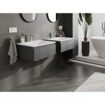 MEXEN/S - Orio koupelnová skříňka 60 cm s umyvadlem Vela, 1 šuplík, grafit mat/bílá mat 91A10-06023-1-BF66-W23M01