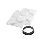 Silikomart sada silikonové formy a ráfků na tartaletky Kit Tarte Ring 100 mm (na 4 ks)