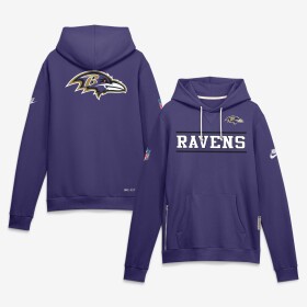 Nike Mikina Baltimore Ravens NFL Standard Issue Replay Officials Alternate Dri-FIT Hoodie Velikost: XL
