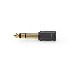 Nedis Stereo audio adaptér jack 6.35 mm (M) - jack 3.5 mm (F) 10 ks černá / pozlacený (CAGP23930BKG)