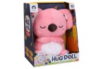 Koala plyšová dýchající růžová s efekty 27 cm