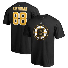 Fanatics Pánské tričko David Pastrňák #88 Boston Bruins Stack Logo Name Number Velikost:
