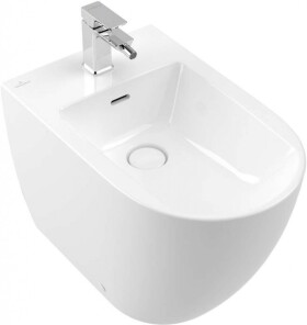 VILLEROY & BOCH - Subway 3.0 Stojící bidet, s přepadem, otvor pro baterii, CeramicPlus, alpská bílá 447100R1