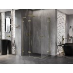 MEXEN/S - Lunar L Duo sprchový kout dveře křídlové 95 x 90, transparent, zlato kartáčovaná 834L-095L-090P-55-00