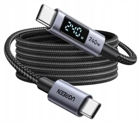 Ugreen L530 kabel USB-C na USB-C šedá / 240W / 480Mbps / 3m (65868)
