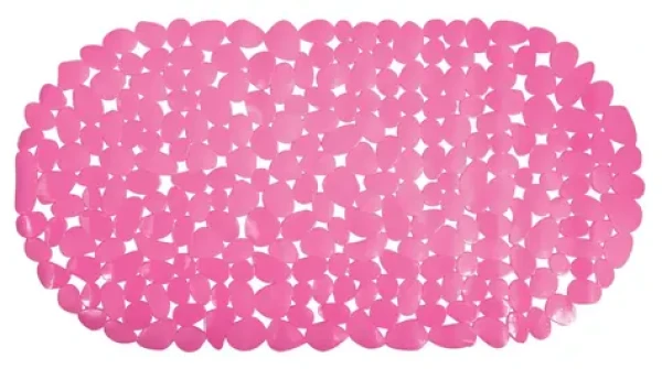 MSV GALETS protiskluzová podložka do vany růžová / PVC / 35 x 68 cm