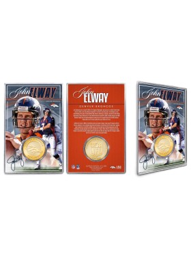 Mince Denver Broncos NFL John Elway Acrylic Bronze Coin Card
