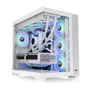 THERMALTAKE Case View 380 TG ARGB, ATX, Průhledná bočnice, 4x 120mm ARGB Fan, bílá EDF_964038