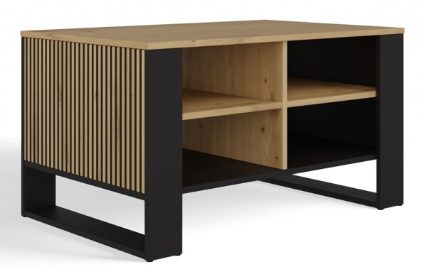 FRONTI Konferenční stolek MODERN 4P SLIM dub artisan + černá