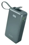 SBS 10000 mAh šedá / Powerbank / Power Delivery 20 W / LCD displej / integrovaný USB-C kabel (TTBB10000LCDTCPD20A)