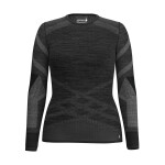 Dámské merino triko dlouhý rukáv SMARTWOOL Women's Intraknit Thermal Merino Base La, Black/White velikost: M