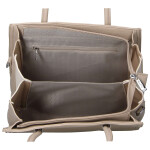 Elegantní dámská koženková kabelka na rameno Miraya, tmavě béžová