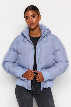 Trendyol modrá nafukovací vodoodpudivá bunda kapucí