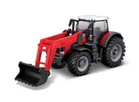 Bburago FARMLAND Traktor Massey Ferguson 8740S s předním nakladačem