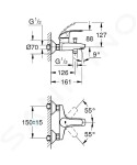 GROHE - Eurosmart Vanová baterie, chrom 33300002