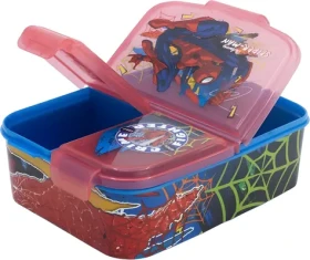 STOR Multi box na svačinu Spiderman / 3 přihrádky / bez BPA (83520)