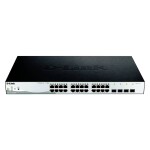 D-Link DGS-1210-28MP/E síťový switch RJ45/SFP, 24 + 4 porty, 56 GBit/s, funkce PoE