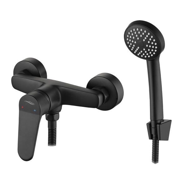 Kuchinox - ATEZ sprchová baterie nástěnná s příslušenstvím, černá BTK_741D