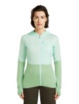 ICEBREAKER Wmns Mer 200 Realfleece Descender LS Zip H, Mint/Seaglass/Cb (vzorek) velikost: S