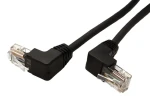 Goobay UTP patchkabel cat. 5e černý / Patch kabel / lomené konektory 90° / 10m (96090)