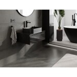 MEXEN/S - Orio koupelnová skříňka pod umyvadlo 70 cm s deskou, 1 šuplík, černá lesk 91A10-07023-1-BFC70