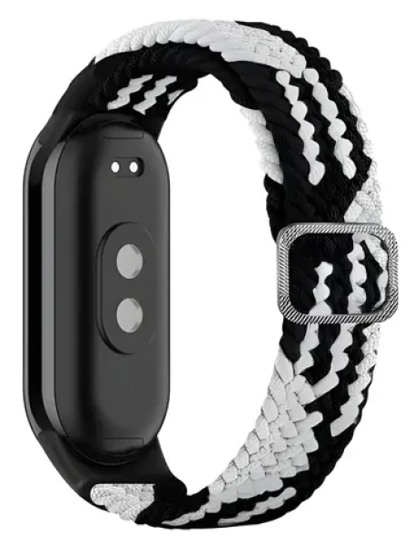 Beline Textile černo-bílá / Řemínek pro Xiaomi Mi Band 8/9/10 / textilní