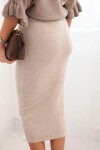 Dámská viskózová tužková sukně ZS5121 - Kesi UNI béžová