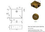 Nerezový dřez Reginox New York 50x40, R35160, Gold Flax R35160