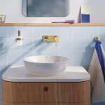 GROHE - Lineare New Umyvadlová baterie pod omítku, 2-otvorová instalace, kartáčovaný Cool Sunrise 23444GN1