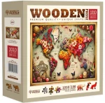 WOODEN CITY Dřevěné puzzle Barevná mapa 1010 dílků