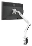DESQ Držák na monitor bílá / Držák pro jeden monitor / plynová pružina / VESA 75x75, 100x100 / nosnost 3-12 kg (1720.01)
