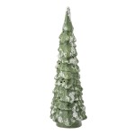 Bloomingville Svítící vánoční dekorace Flicka Tree 29 cm, zelená barva, keramika