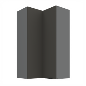 Horní rohová skříňka Aria ANT 60x60 GN-108 2F (90°) Barva korpusu: Antracit, Barva dvířek: GR - Graphite AFM