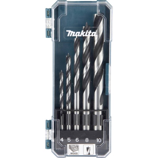 Makita D-72861 sada spirálových vrtáků do dřeva 4 mm, 5 mm, 6 mm, 8 mm, 10 mm 1 ks