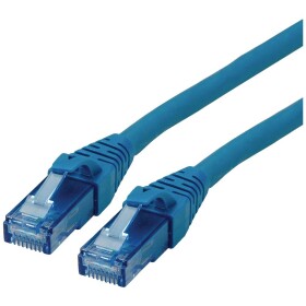 Roline 21.15.2747 RJ45 síťové kabely, propojovací kabely CAT 6A U/UTP 10.00 m modrá nestíněný, bez halogenů, samozhášecí 1 ks