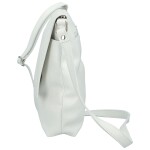 Stylová dámská kožená crossbody taška Carlon, bílá