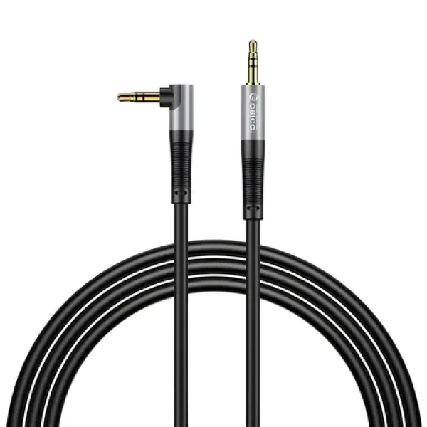 Orico AXW černá / Audio kabel / Jack 3,5mm - Jack 3,5mm / lomený konektor / 5 m
