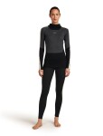 ICEBREAKER Wmns 200 Oasis+ LS High Neck, Black/Jet Heather/Undyed/Cb velikost: M