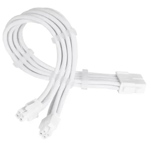 SilverStone Kabel EPS 8-Pin na 2x EPS/ATX 4+4-Pin 300mm - bílá (SST-PP07E-EPS8W-V2)